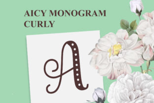 Aicy Monogram Curly: A Bold Display Font for Editorial Design