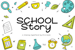 School Story: A Fun Display Font for Branding Projects